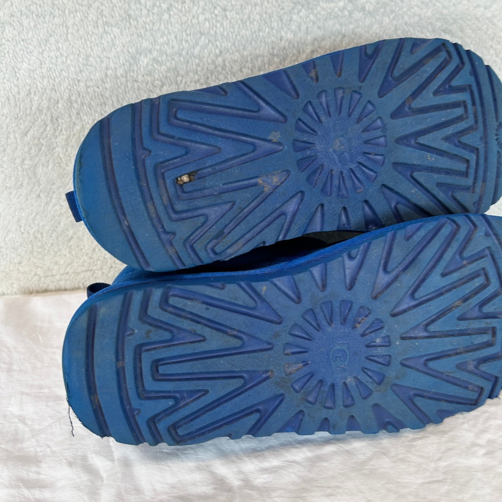 UGG Neumel Blue Suede Shearling Elastic Strap Boots‎ Mens 7 - Picture 13 of 15